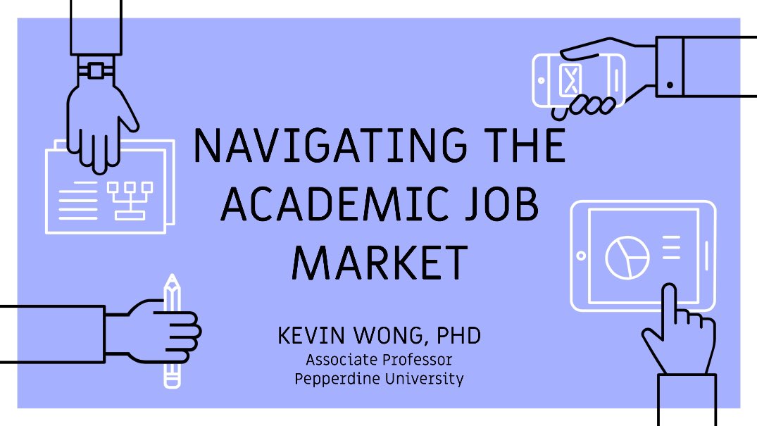 As folks go on the academic job market, here is a deck on my experience navigating the application, the phone/zoom interview, the campus visit &amp; the offer. It includes my spreadsheet, interview questions, campus itinerary, etc. Take care of yourself! docs.google.com/presentation/d…