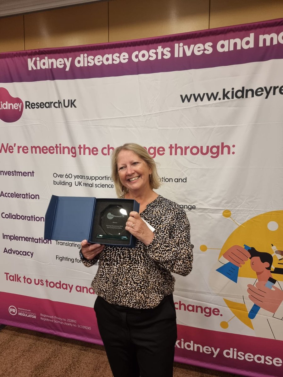 Paediatric Renal Sub-Group (@bda_pring) on Twitter photo Joint award for best presentation - Louise McAlister presented on challenges to phosphate control in children with CKD - the IMPACT study at Kidney Research UK's Driving Discoveries Conference <a href="/BDA_Paediatrics/">BDA Paediatric Group</a> @bda_renal <a href="/BDA_Dietitians/">British Dietetic Association</a>
#KidneyDisease Joint award for best presentation - Louise McAlister presented on challenges to phosphate control in children with CKD - the IMPACT study at Kidney Research UK's Driving Discoveries Conference <a href="/BDA_Paediatrics/">BDA Paediatric Group</a> @bda_renal <a href="/BDA_Dietitians/">British Dietetic Association</a>
#KidneyDisease