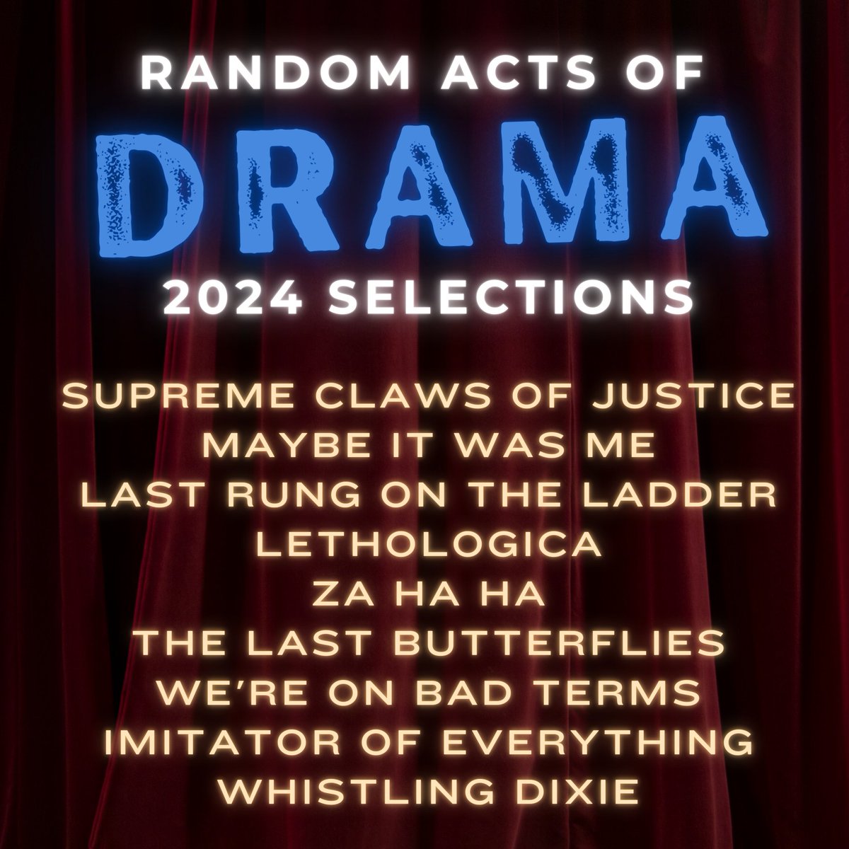 RandomActsNet's tweet image. Here&apos;s the stellar lineup for the upcoming RADFest! Keep an eye out for more info soon 👀