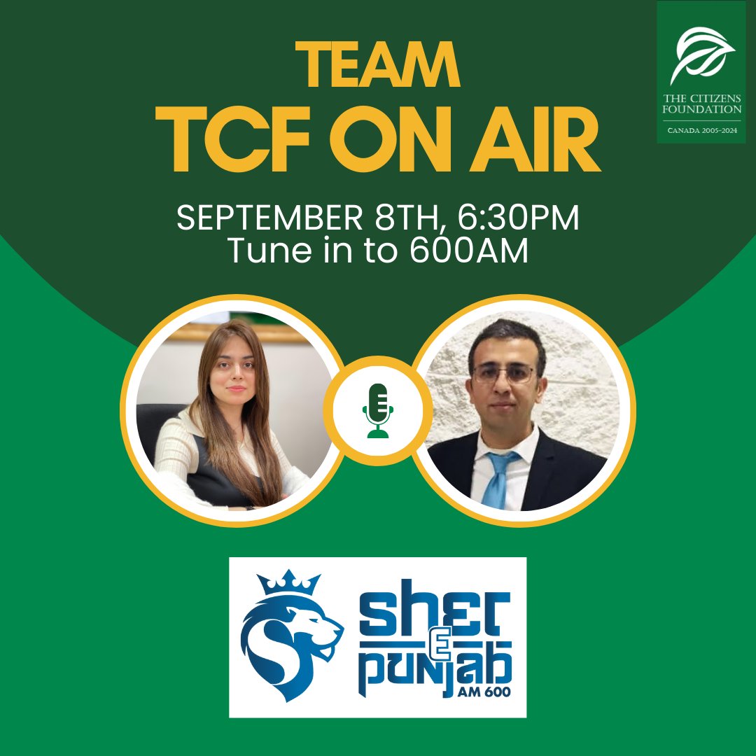 Vancouver4Tcf's tweet photo. Make sure to tune in and hear all about the upcoming gala on September 14th!

For ticket purchase, contact one of the following:

Usman Nadeem: (778) 882-5891
Waseem Javed: (604) 779-7513
Hijab Qaiser: (778) 387-1786
Arslan Sultan: (604) 723-8463 https://t.co/LZXZahPSf8