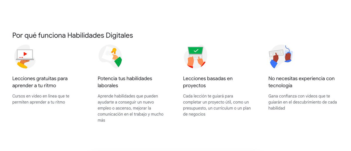 googleespanol's tweet photo. 📚🌐 En el Día de la Alfabetización te compartimos nuestros cursos gratuitos para desarrollar habilidades de alfabetización digital básica que te ayudarán a potenciar tu carrera.🚀

Empieza aquí: https://t.co/FjZ9mjKFC9 https://t.co/K0Qt97r8wK
