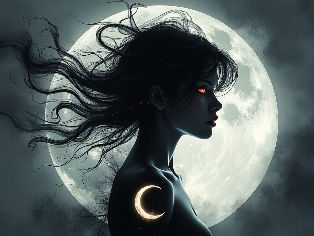 dainiusex7's tweet image. QT your Moon art
"Moon shadow: The Crimson Gaze of Night"
#LunarGaze #MoonlitMystery #CrimsonEyes #AIart #AIイラスト #AIArtwork