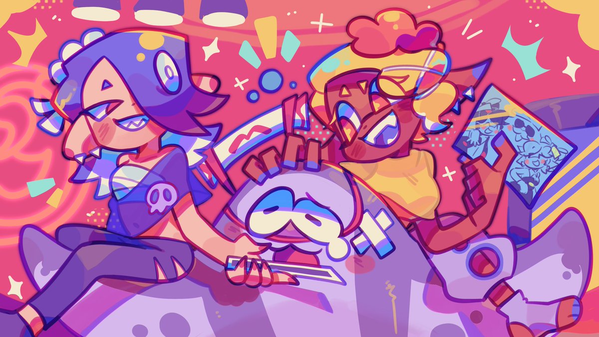 ashycat_archive's tweet photo. [#Splatoon3] BIG BETRAYAL REDRAW!! Shiver was so fun to draw 😁😁 https://t.co/j9TUID0CDU