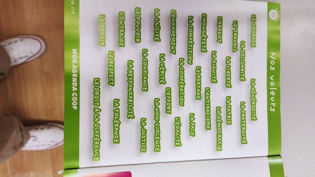 Rentrée scolaire. <a href="/OCCE_FD/">Fédération Nationale OCCE</a> <a href="/32Occe/">OCCE 32</a> tous les jours on débat sur un mot de l'agenda coop. Quelles valeurs on veut transmettre en classe ? Quelles réalités les élèves mettent derrière ces mots ?