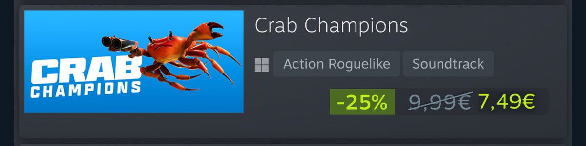Less than a day left to pick up the game on sale! 👀🦀