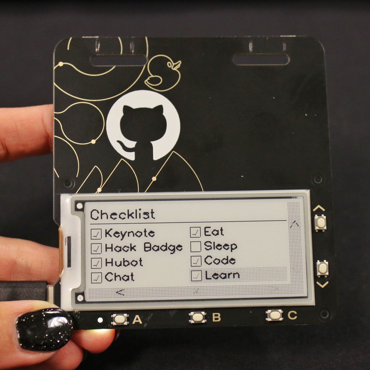 github's tweet image. ✅ Eat ✅ Sleep ✅ Hack badge
There’s a lot you can do with a #GitHubUniverse hackable badge 👀 Get your very own with a purchase of an in-person ticket to join us this October 🎟️ githubuniverse.com/?utm_source=Tw…