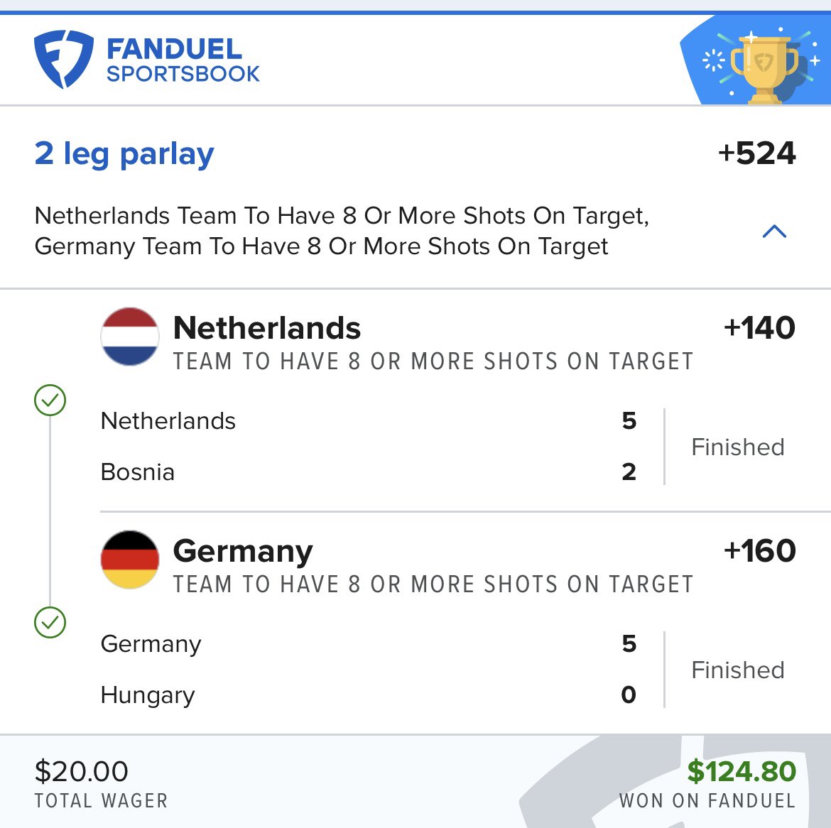 ReggaeManBets's tweet photo. Forgot to feed this to Twitter. The insane soccer run continues! I’m fairly confident in saying I’m the best soccer capper in the gambling community 🤷🏾‍♂️ 

+524✅
+1230✅ https://t.co/rfc3y6xAH1