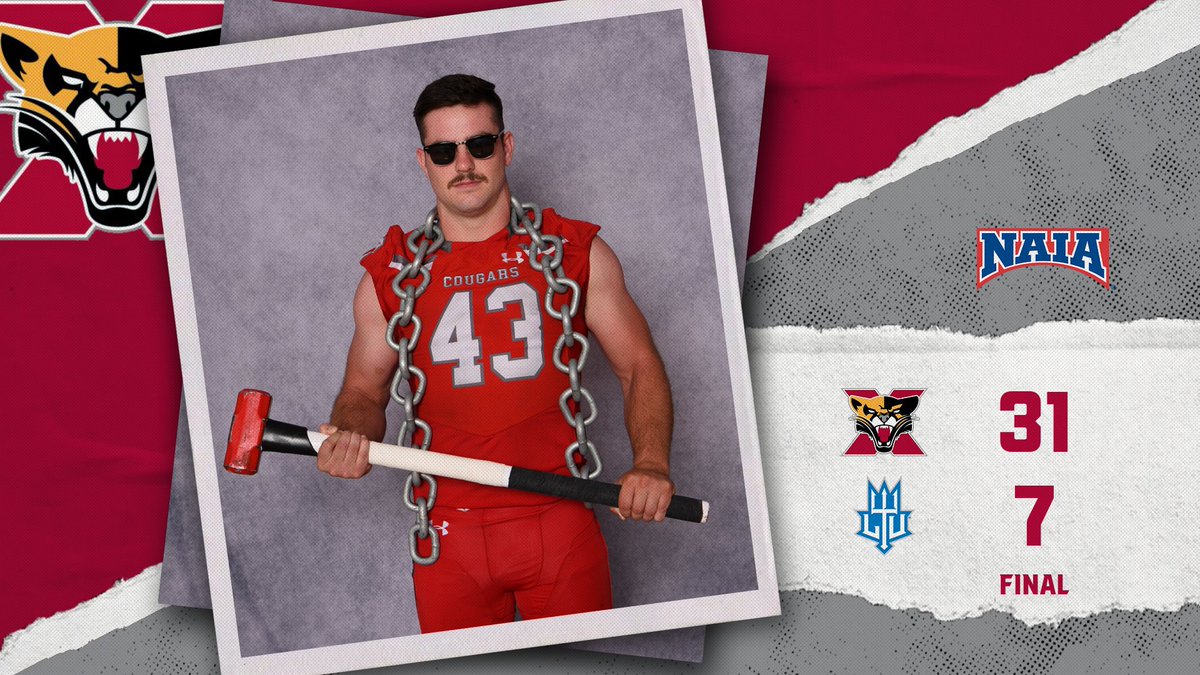 COUGARS WIN!!! Stuart Ross threw for 2️⃣7️⃣6️⃣ yds, Julian Smith had 1️⃣2️⃣ catches for 1️⃣3️⃣0️⃣ yds, Ryan Fitzgerald ran for 2️⃣ TD's &amp; Jessi Plunkett had a TD in a 31-7 victory for No. 9 <a href="/SXUFootball/">SXU Football</a>! #GoCougs🐾🏈 #WeAreSXU