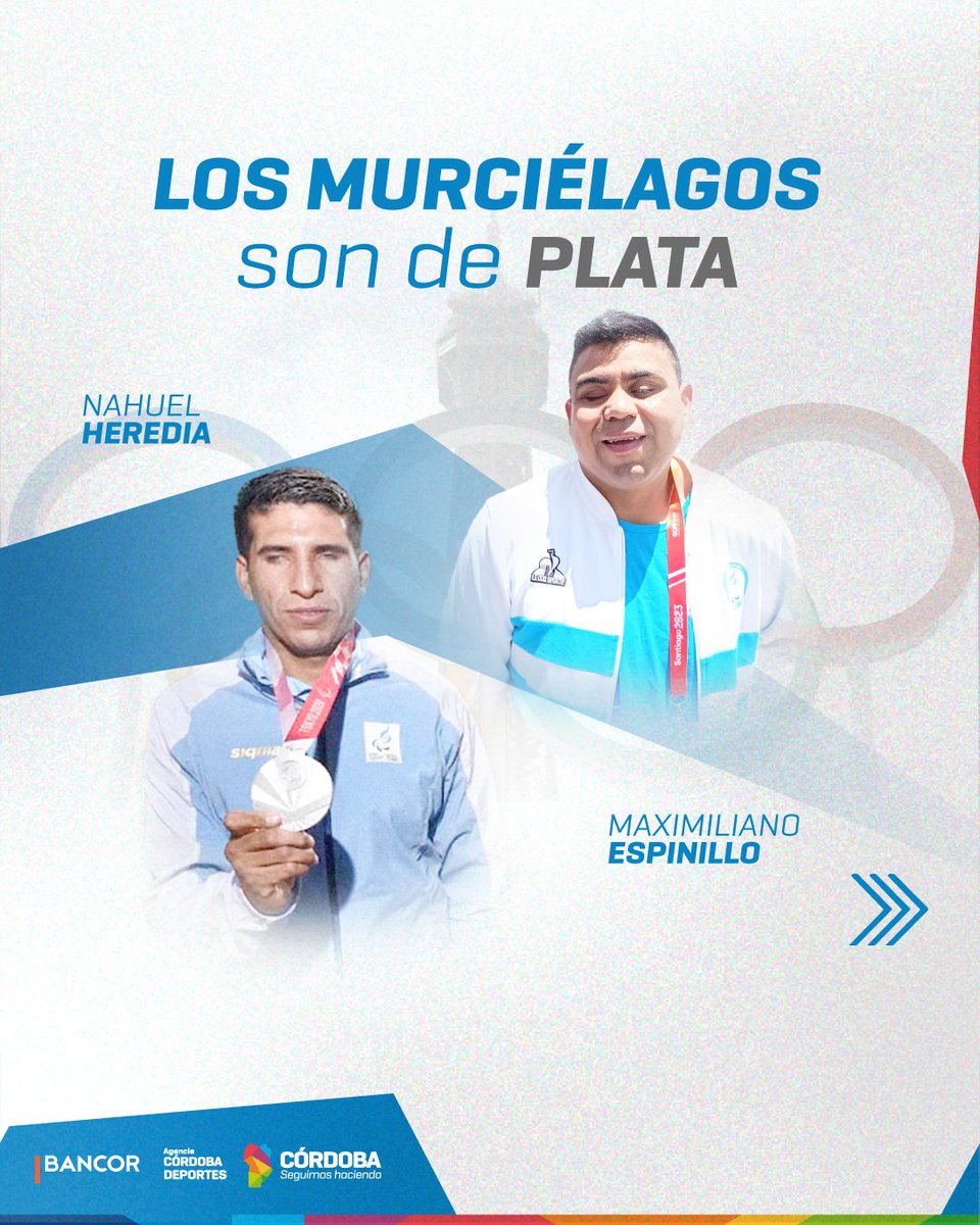 🥈🦇¡Felicitaciones Murciélagos!

🙌No se pudo con los locales, pero la medalla viene para Argentina🤩. ¡Gracias muchachos!

⚽️Mención especial para nuestros cordobeses Maximiliano Espinillo y Nahuel Heredia integrantes destacados dentro del plantel 👏

#OrgulloCordobés