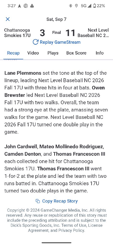 Lane Plemmons (@laneplemmons) on Twitter photo Great first day back after a long healing process with my hook of the hamate fracture. I was 3-7 on the day, going 2-0 in pool play with my boys at <a href="/nextlevelbbnc/">Next Level Baseball N.C.</a>
<a href="/BBUniversityWNC/">Baseball University of the Blue Ridge</a>
<a href="/RecruitwAlex/">Alex</a> Great first day back after a long healing process with my hook of the hamate fracture. I was 3-7 on the day, going 2-0 in pool play with my boys at <a href="/nextlevelbbnc/">Next Level Baseball N.C.</a>
<a href="/BBUniversityWNC/">Baseball University of the Blue Ridge</a>
<a href="/RecruitwAlex/">Alex</a>