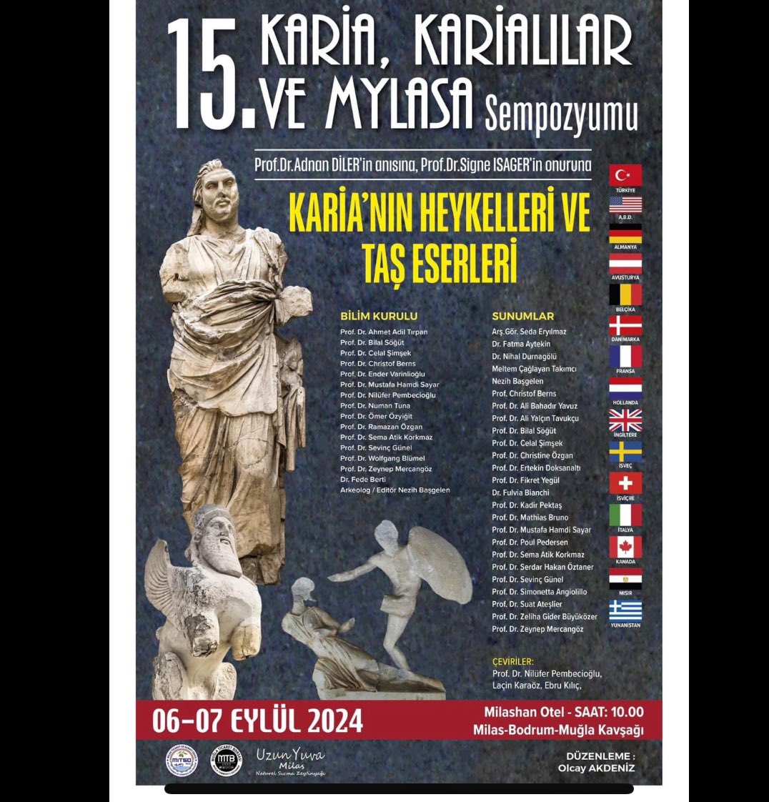 BilalSogut's tweet image. 15. Karia, Karialılar ve Mylasa Sempozyumu, başarılı bir şekilde tamamlandı.
Sempozyumu düzenleyen Olcay Akdeniz, destek olanlar ve tüm katılımcılara çok teşekkür ederim. 

@TCKulturTurizm @birolincecikoz @tcmuglavaliligi @kazardb @pauedutr @kvmgm @_Stratonikeia_
 #karia