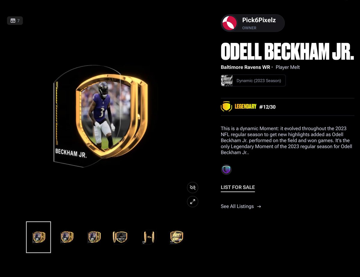 Pick 6 Pixelz | NFTs (@pick6pixelz) on Twitter photo Ripped some <a href="/NFLALLDAY/">NFL ALL DAY</a> packs and got this 👀🏈🔥👊
Let’s goooo!!!!
nflallday.com/moments/acef01…
<a href="/obj/">Odell Beckham Jr</a> <a href="/Ravens/">Baltimore Ravens</a>
#NFL #RavensFlock Ripped some <a href="/NFLALLDAY/">NFL ALL DAY</a> packs and got this 👀🏈🔥👊
Let’s goooo!!!!
nflallday.com/moments/acef01…
<a href="/obj/">Odell Beckham Jr</a> <a href="/Ravens/">Baltimore Ravens</a>
#NFL #RavensFlock