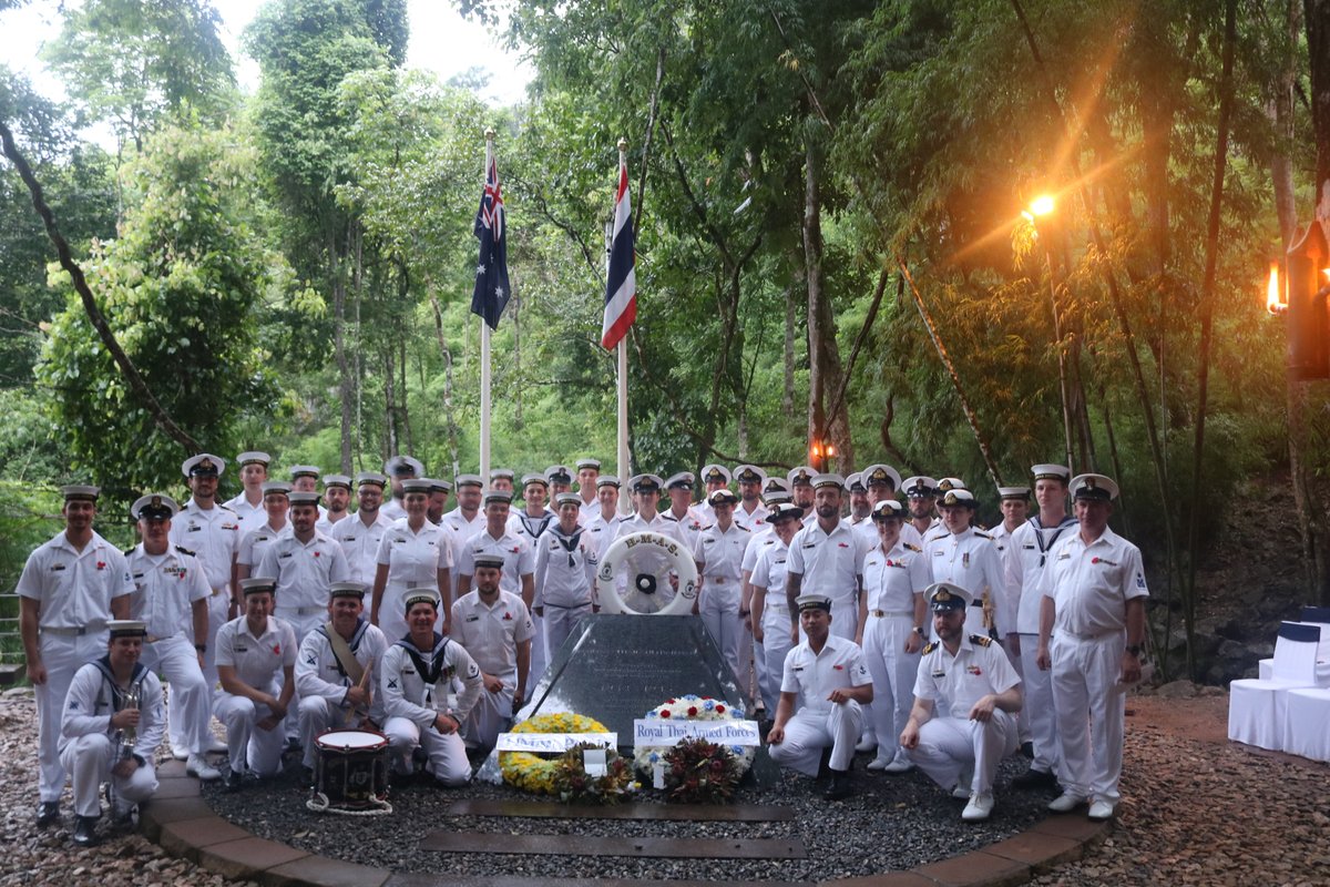 HellfirePass's tweet image. Today we welcomed members of @Australian_Navy HMAS Perth as they conducted commemorative #DawnService at #HellfirePass, honouring shipmates who suffered &amp;amp; died during construction of #BurmaThaiRailway in WWII. Lest We Forget