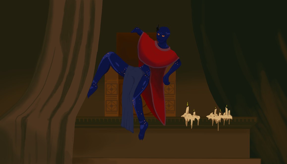 Protobean18's tweet image. I drew my Stoneworks OC on my Throne.
#StoneWorks #art