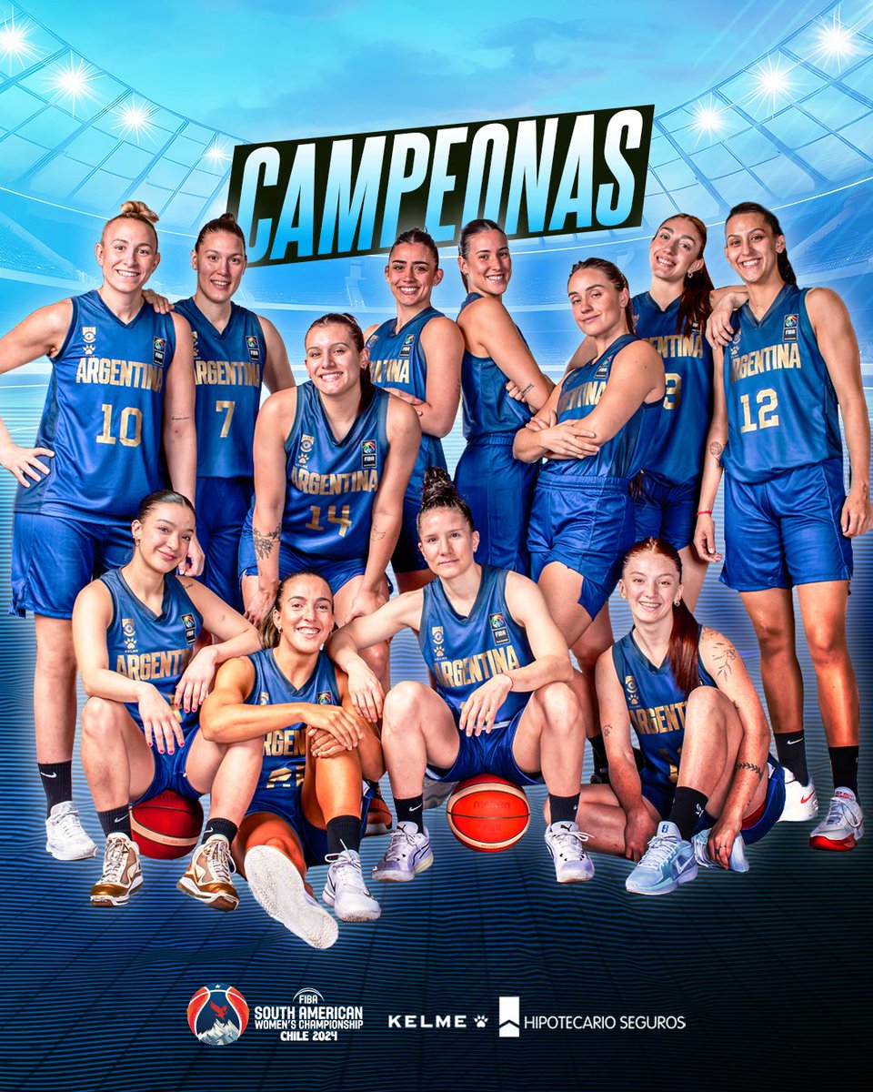 🏆 ¡LA SELECCIÓN FEMENINA SE CONSAGRÓ CAMPEONA DEL SUDAMERICANO! 🇦🇷

🥇Las albicelestes vencieron a Brasil por 84-76 para consagrarse de manera invicta y lograr su tercer campeonato sudamericano.

🎉 Felicitamos a las jugadoras y al cuerpo técnico por el gran torneo realizado.