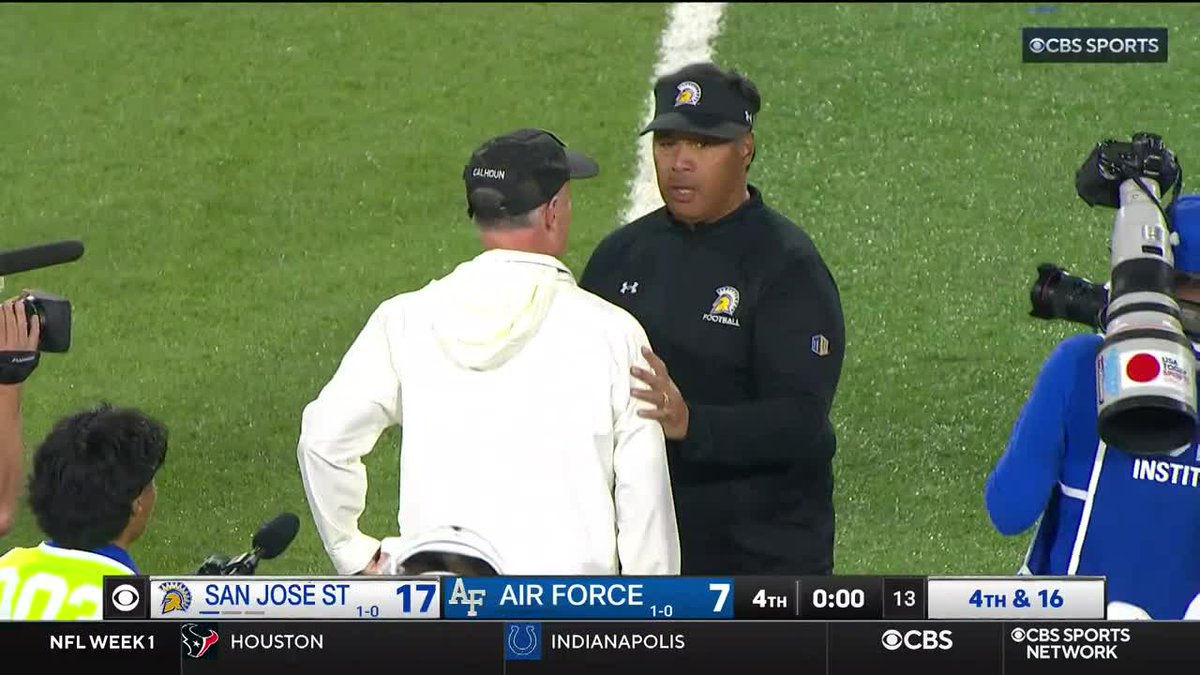 CBSSportsCFB's tweet photo. For the first time in program history, @SanJoseStateFB has won against Air Force on the road 😤 https://t.co/iw2RJe0KnB