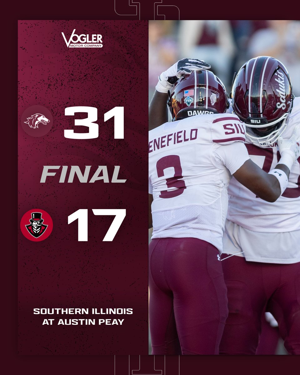 SIU_Football's tweet photo. First win of the season ✅

#Salukis | #RunWithUs https://t.co/2WquDmzySJ