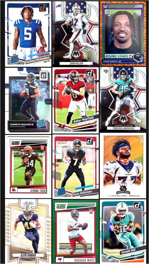 TheDFSCollector's tweet image. Your #Week1 #fantasyfootball cheat sheet, but make it collectible.  TheDFSCollector.com has expert consensus picks in a sports card format.  #DraftKings *All cards can be sold*
