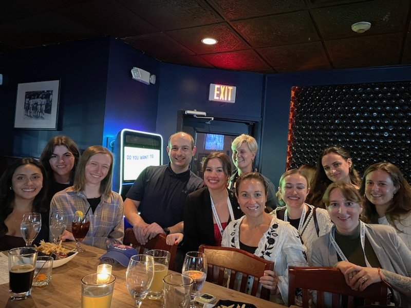 Thank you to everyone (some but not all pictured here) who came out to our first ever Swifties of Political Science Happy Hour! (s/o to Sara Kirshbaum for the picture and <a href="/meredith_mclain/">Meredith McLain</a> for helping organize!)