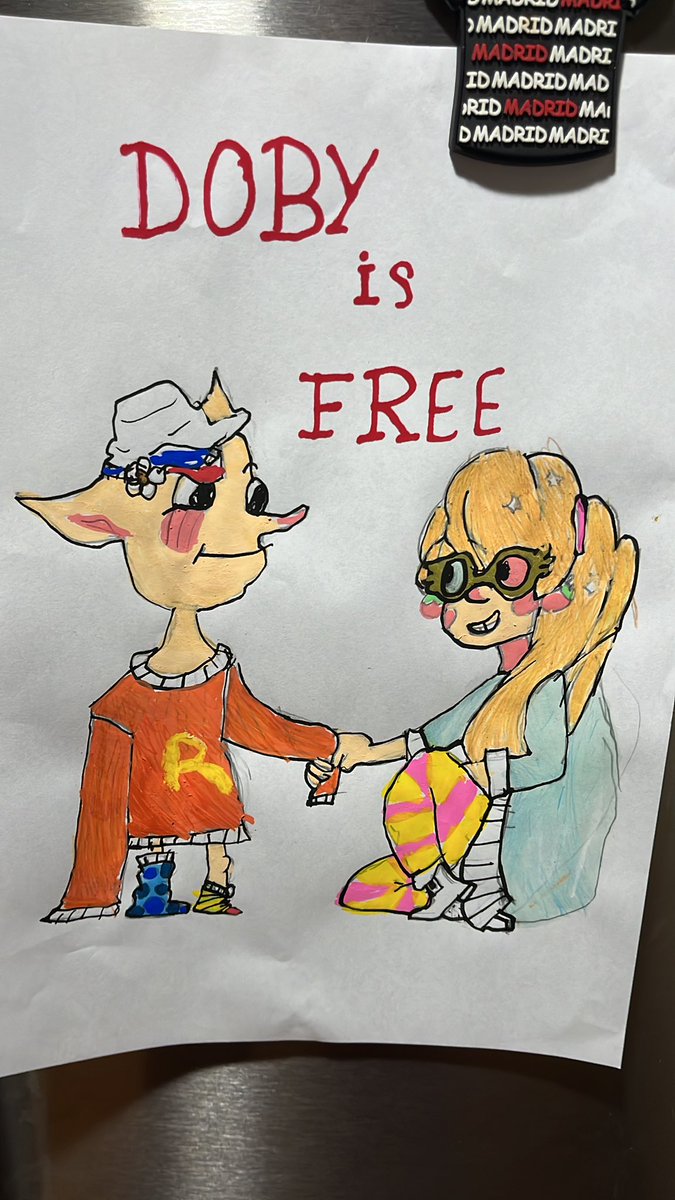 Lo que ha dibujado miniowly para mi...no tiene sentido el arte que tiene con 10 años 😍