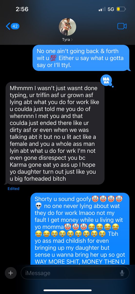Sunny_D666's tweet photo. SENSE U WANNA TALK ABOUT OTHER PEOPLE’S KIDS YO ASS CAN GET EXPOSED TIRED PUSSY ASS BITCH🤣🤣🤣🤣🤣😭😭😭😭🤡🤡🤡🤡🤡

(Things to improve) 
•You live wit yo momma💀
•you don’t got no money👀
•yo pussy tired🤡🤮 

Before you come at a boss nigga like me AGAIN get yo FUNDS UP & Keep that same energy by moving out yo momma crib💀💀🚮 KEEP other peoples KIDS out yo mouth ESPECIALLY WEN U GOT NUN goofy🤡🤡😭🥷🏽👏🏾