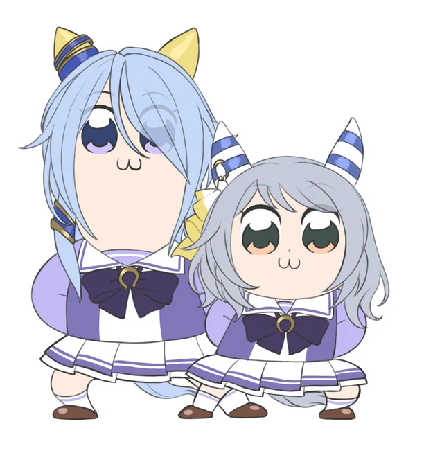ツインミラクル先輩(再掲) #ウマ娘  #ヒシミラクル  #ケイエスミラクル 