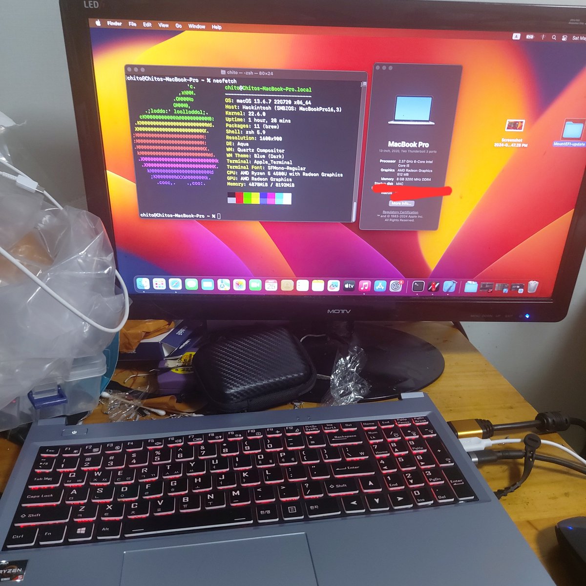 ChitoKimEE's tweet image. 반갈죽된 주연테크 노트북 사서
액정 교체후 macOS 설치
12만원짜리 극가성비 맥북ㅋㅋ
#hackintosh #opencore