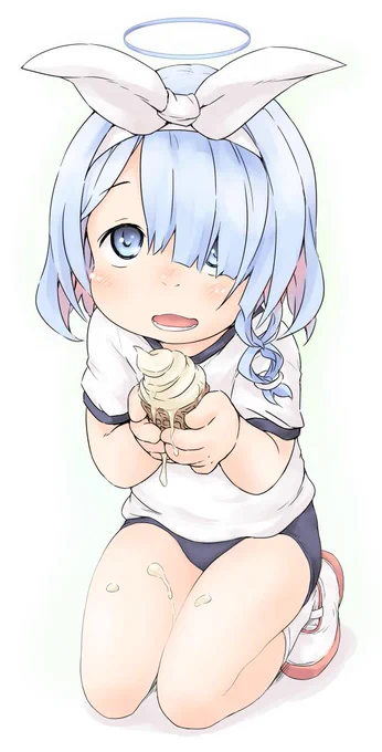 #膝をついた画像を晒すとフォローやRTが来るらしい頑張ってアロナちゃ! 