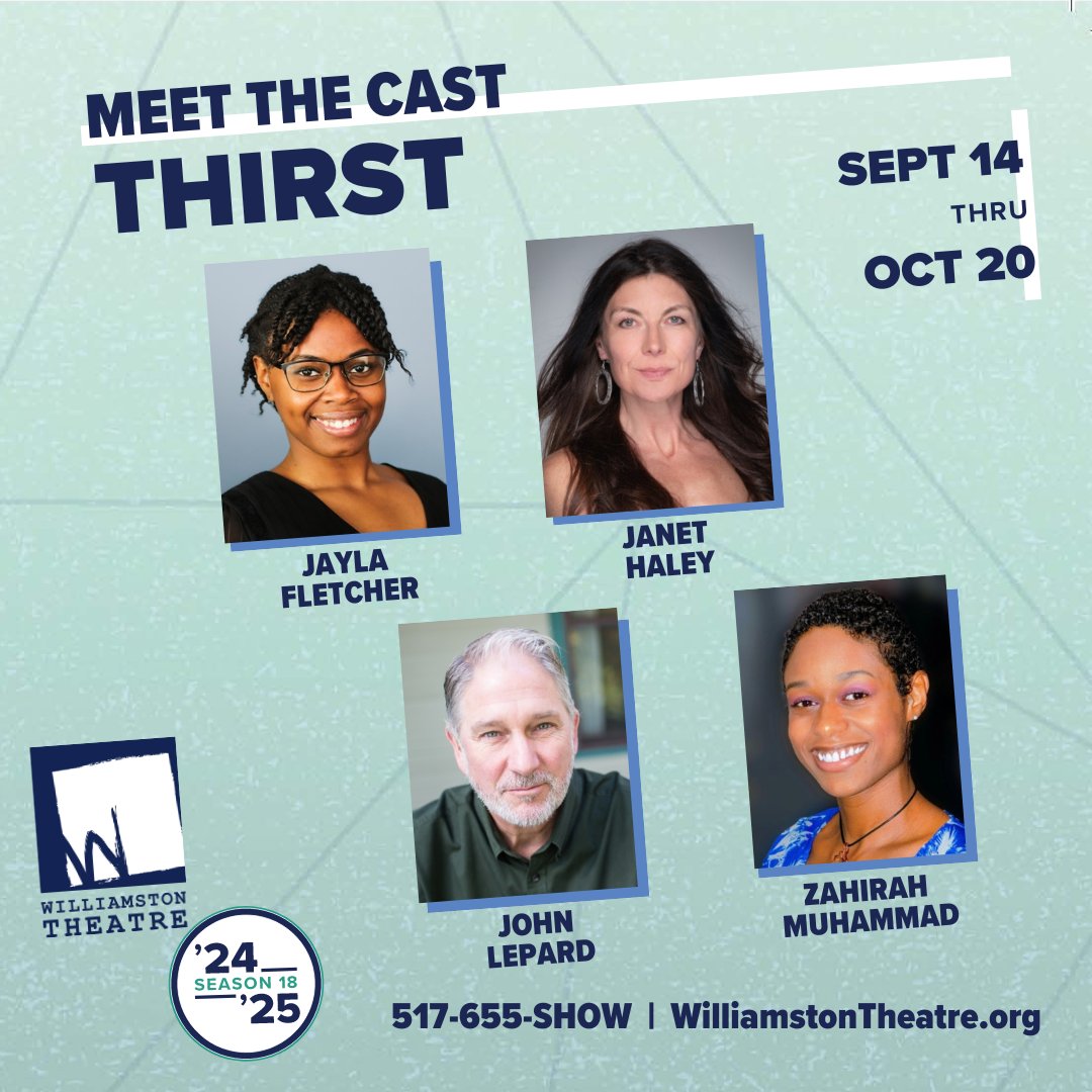 THIRST
by Terry Guest
Directed by Tony Caselli
Sept 12 – Oct 20
The World Premiere of a post-apocalyptic, environmental thriller.
Tickets now on sale: 517-655-SHOW or bit.ly/3Tem9fj

#williamstontheatre #thirstwt #season18wt #waterrights #greatlakes