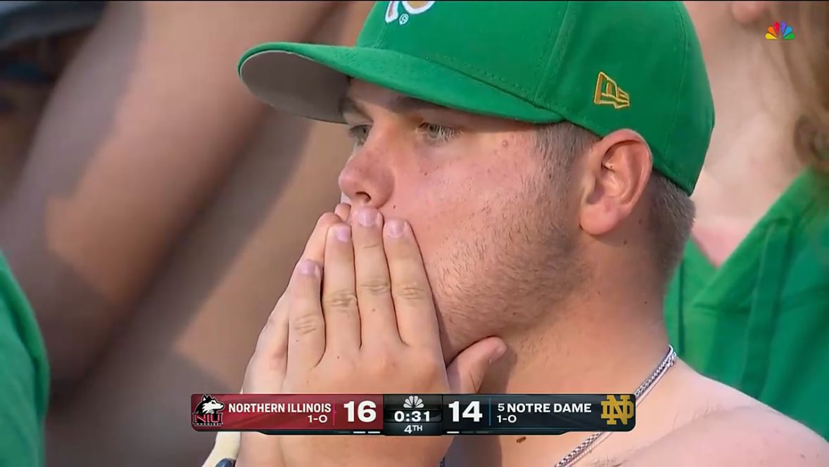 BFWshow's tweet photo. The life of a Notre Dame fan https://t.co/BK5zSin2XR