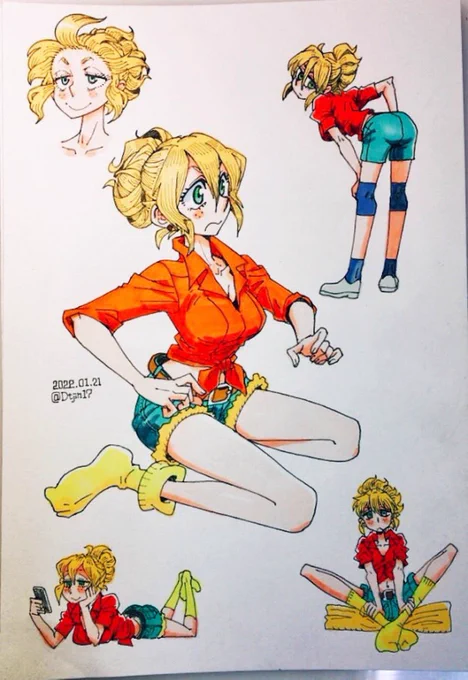 #膝をついた画像を晒すとフォローやRTが来るらしい #OC 