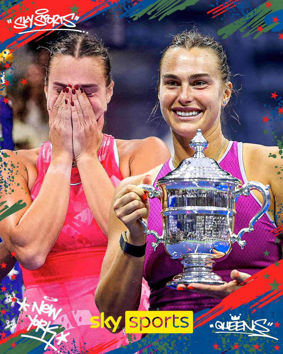 Last year there was US Open final heartbreak for Aryna Sabalenka 💔

What a difference a year makes 🏆