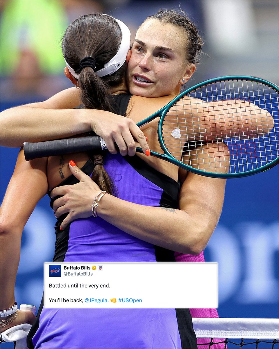 Proud of you, <a href="/JPegula/">Jessie Pegula</a>. ❤️💙 #USOpen