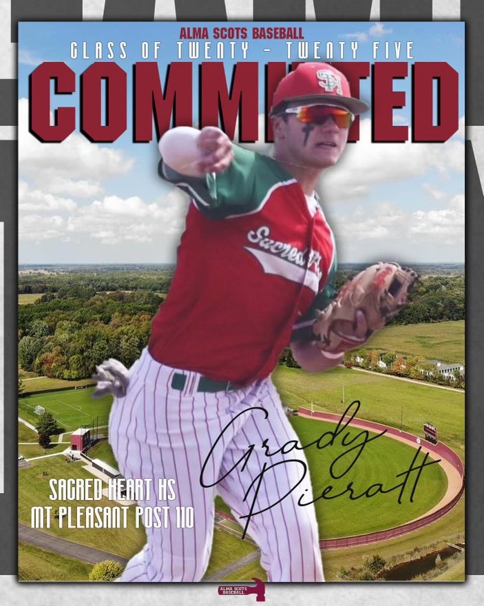 I’m excited to announce my commitment to play next year for Alma College. I’d like to thank <a href="/coachjcrain/">Jason Crain</a> for giving me this opportunity! Thanks to all the coaches, teammates, and my family for helping me through this process! Can’t wait to get to work! Go Scots!
<a href="/AlmaScotsBSB/">Alma College Baseball</a>