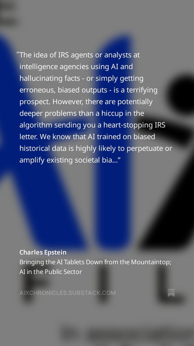 AI in the Public Sector - it's different. aixchronicles.substack.com/p/bringing-the…