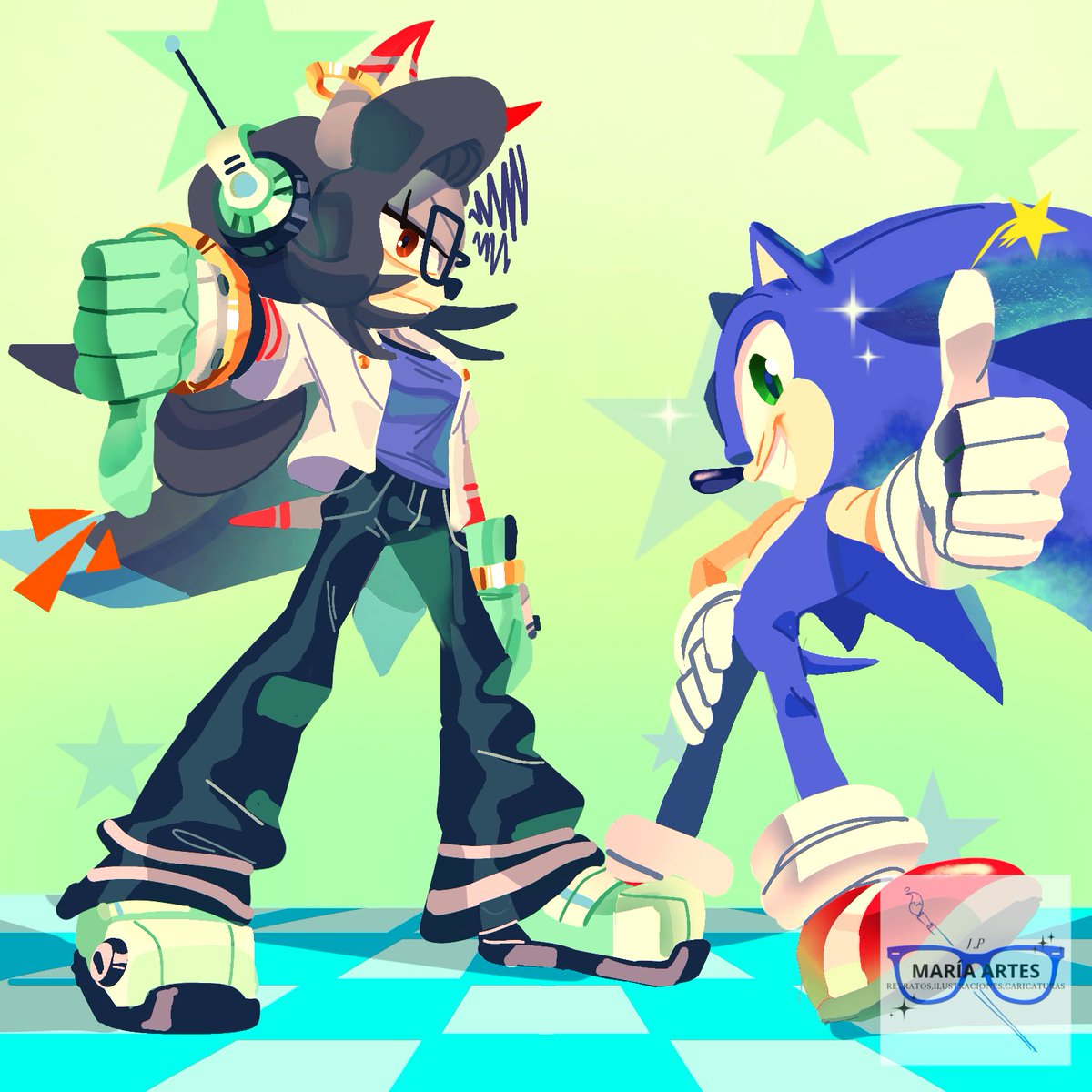 MariaArtes51's tweet image. Hola,aquí me presento soy María,soy de Venezuela,amo el arte y todo lo que tenga que ver con Sonic,no solo eso también hago realismo y dibujos de cualquier tipo. Aquí dejo mí dibujo más reciente es Sonic junto con uno de mis personajes,se llama Star.
Espero les guste
