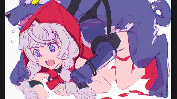 コミッション赤ずきんさんvsオオカミさん WIP 