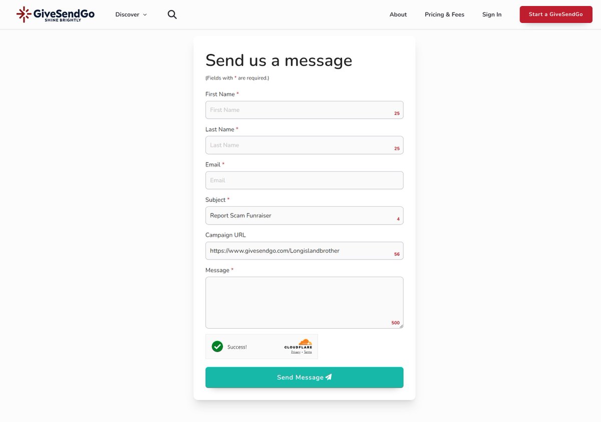 作为受害人，想举报以郭文贵为首创建新中国联邦诈骗集团前秘书长和现任主席 夏其东在 <a href="/GiveSendGo/">GiveSendGo</a> 上搞的募捐，请看过来！

第一步: 去到GiveSendGo 官网联络页面 givesendgo.com/contact
第二步：填写投诉人信息息后，在Subject框内可采用
Report Scam Fundraiser 
第三步：Campaign URL