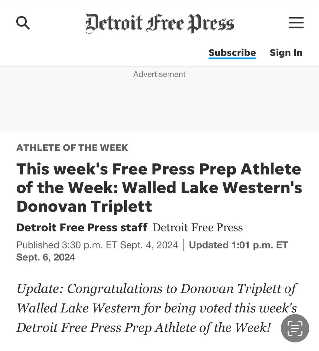 #AGTG blessed to be named Detroit Free Press athlete of the week⚡️💪🏽
<a href="/MIexposure/">Michigan Exposure</a> <a href="/AllenTrieu/">Allen Trieu</a> <a href="/coachcioroch/">Coach Cioroch</a> <a href="/smsbacademy/">SoundMind SoundBody®</a>