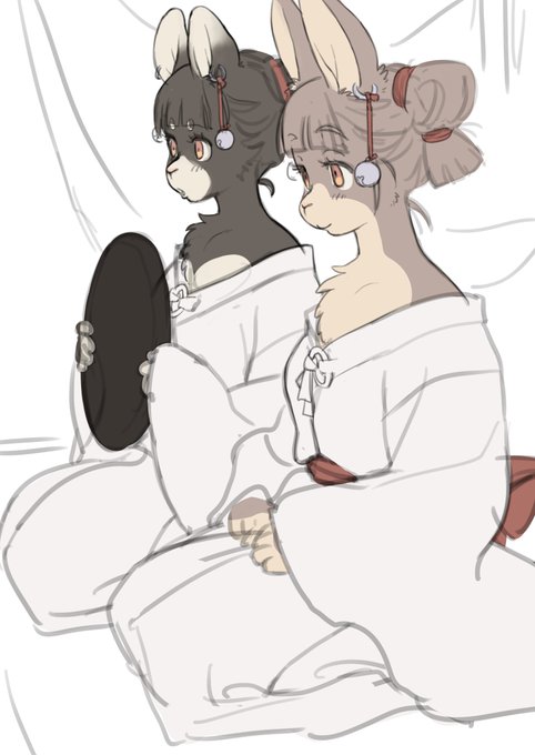 再デザイン中のキャラたちからウサギ組🐰 