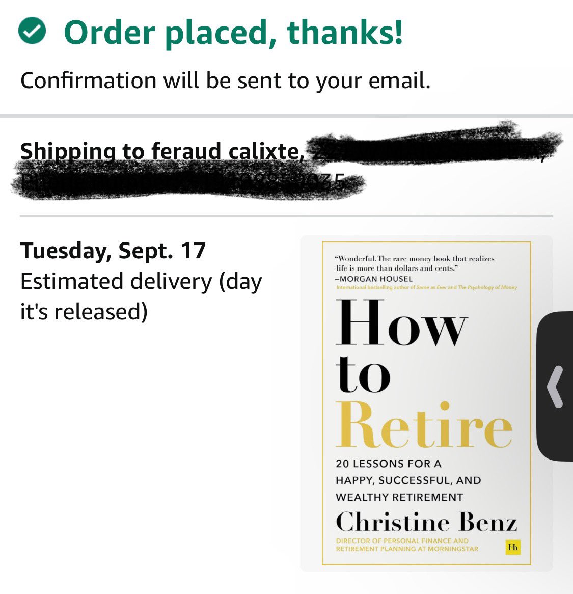 I’ve had the pleasure of being a guest  of <a href="/christine_benz/">Christine Benz</a> on her podcast. When she announced she had written a book, I reached out to her congratulating her AND also wanted a signed a copy 😅. This is going to be a great resource and addition to the personal finance space!