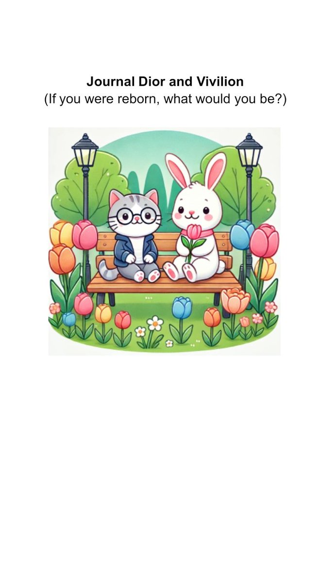 infinitycaa's tweet image. Journal Dior and Vivilion
(if you were reborn, what would you be?)