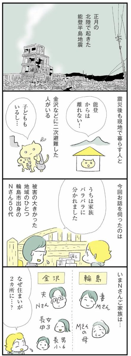 能登の震災後ルポその2。遠方避難したご家族を取材しました。福祉避難所についても紹介します。

「家族に要配慮者(高齢者・乳幼児・障害者など)がいる場合には、防災準備として、地域の福祉避難所の仕組みを調べておくのは大事なことではないでしょうか?」

記事本文は↓
https://t.co/40JSjEyKxz 