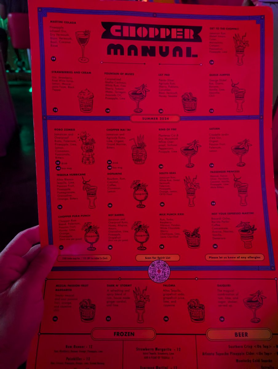 Alamagoozlum's tweet image. #cocktailmenu
tiki!
Chopper @ East Nashville 
Get in the Choppa!! for me