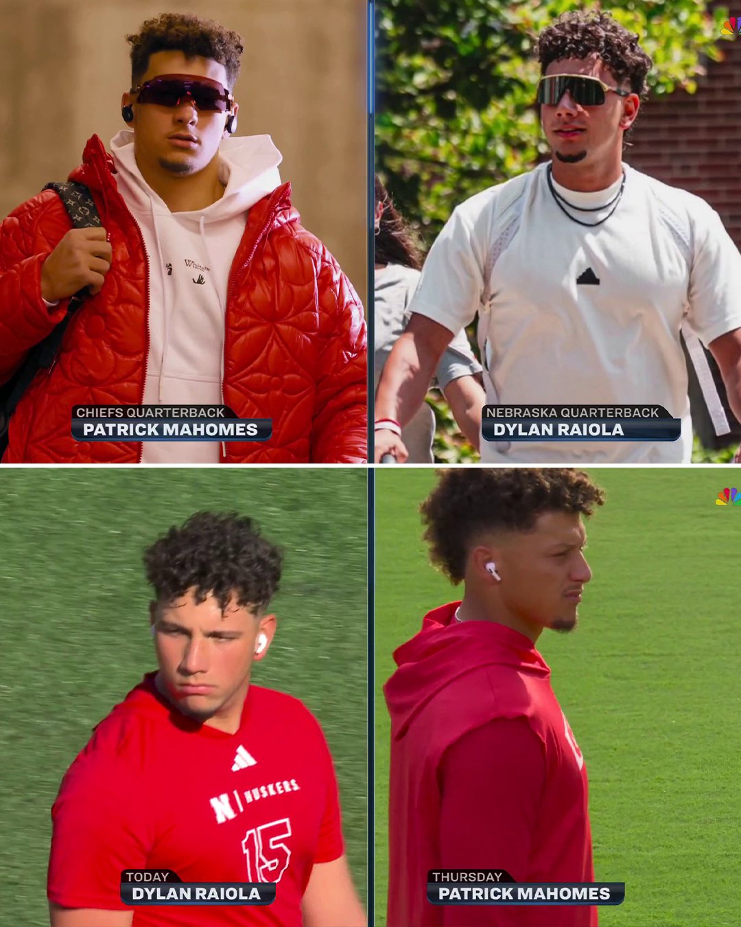 NBC Sports on X: "The resemblance between Dylan Raiola and Patrick Mahomes  is uncanny. 😂 📺 NBC & Peacock https://t.co/Pt4ZAFr62j" / X