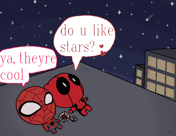 Cute lil guys #spideypool