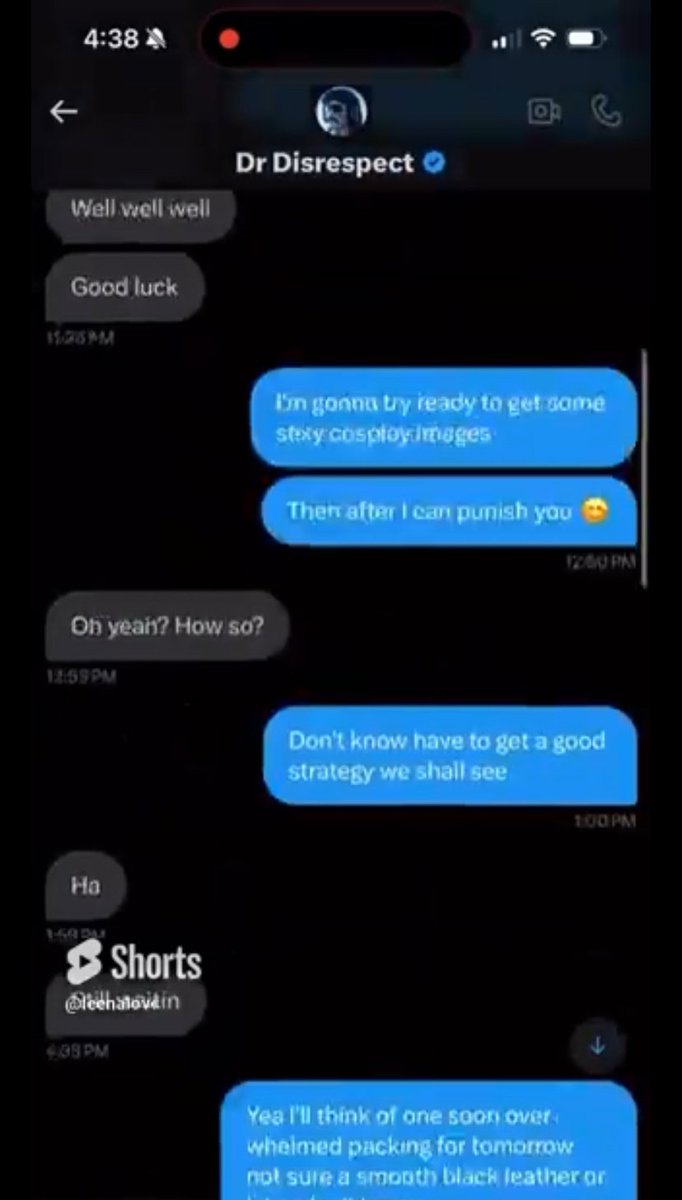 So here is a convo I have found of which Dr Disrespect is messaging a minor fyi