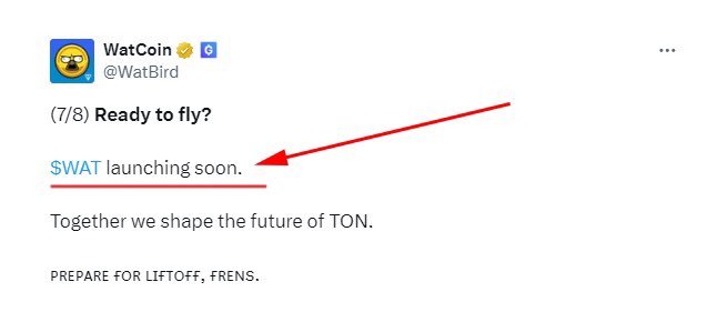 Trong_Hatachi's tweet image. WatCoin sắp TGE và Airdrop

Vẫn còn nhận được  500 token $WAT coin nhé!

👉Link vào: t.me/gamee/start?st…

Và thường xuyên và để claim token token $WAT 

#WatCoin #Gamee #Tap2earn