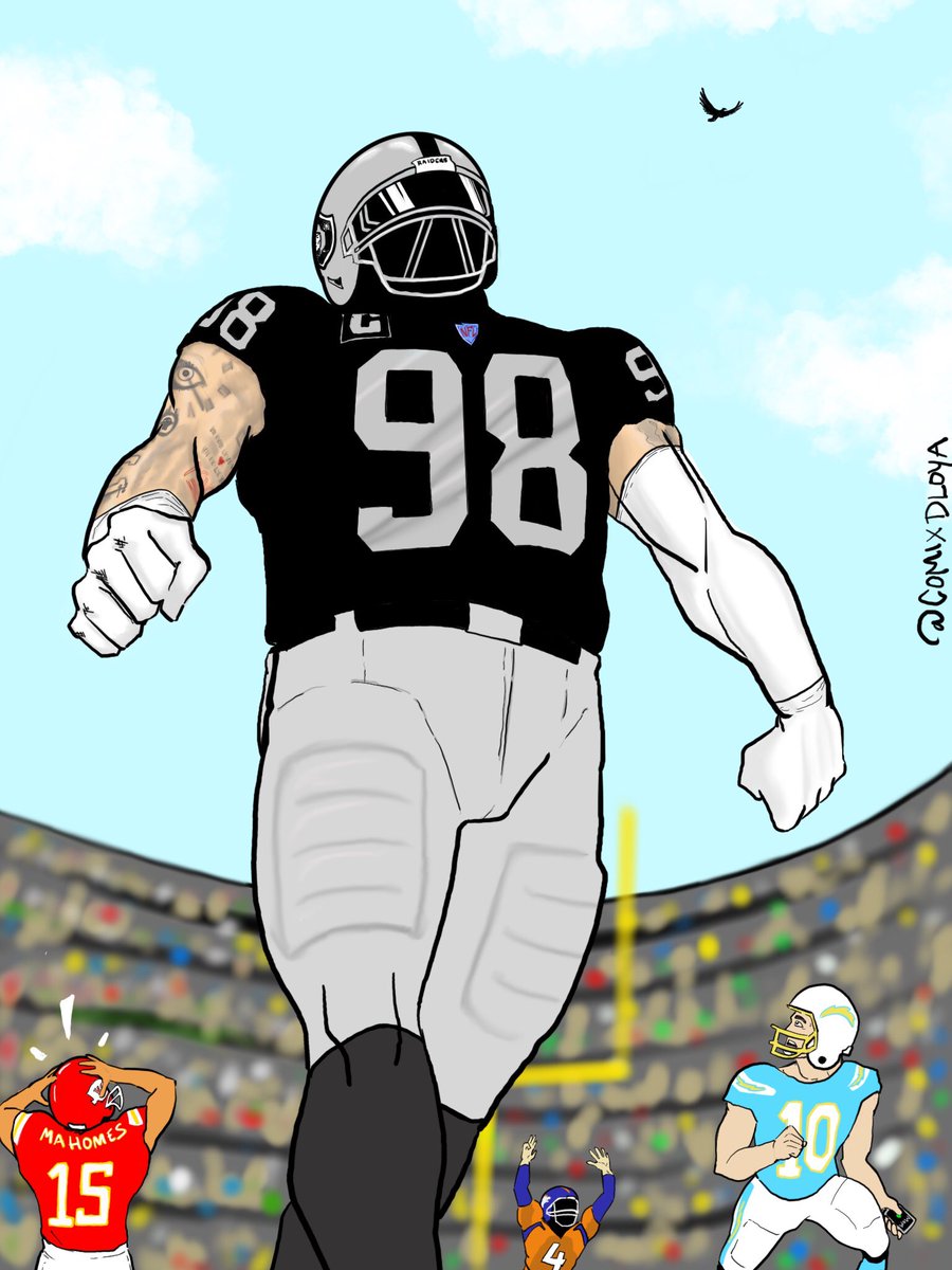 ComixDloya's tweet photo. Quick drawing of how I think this season is gonna go! @Raiders @CrosbyMaxx https://t.co/Ab1rJ1JRDY