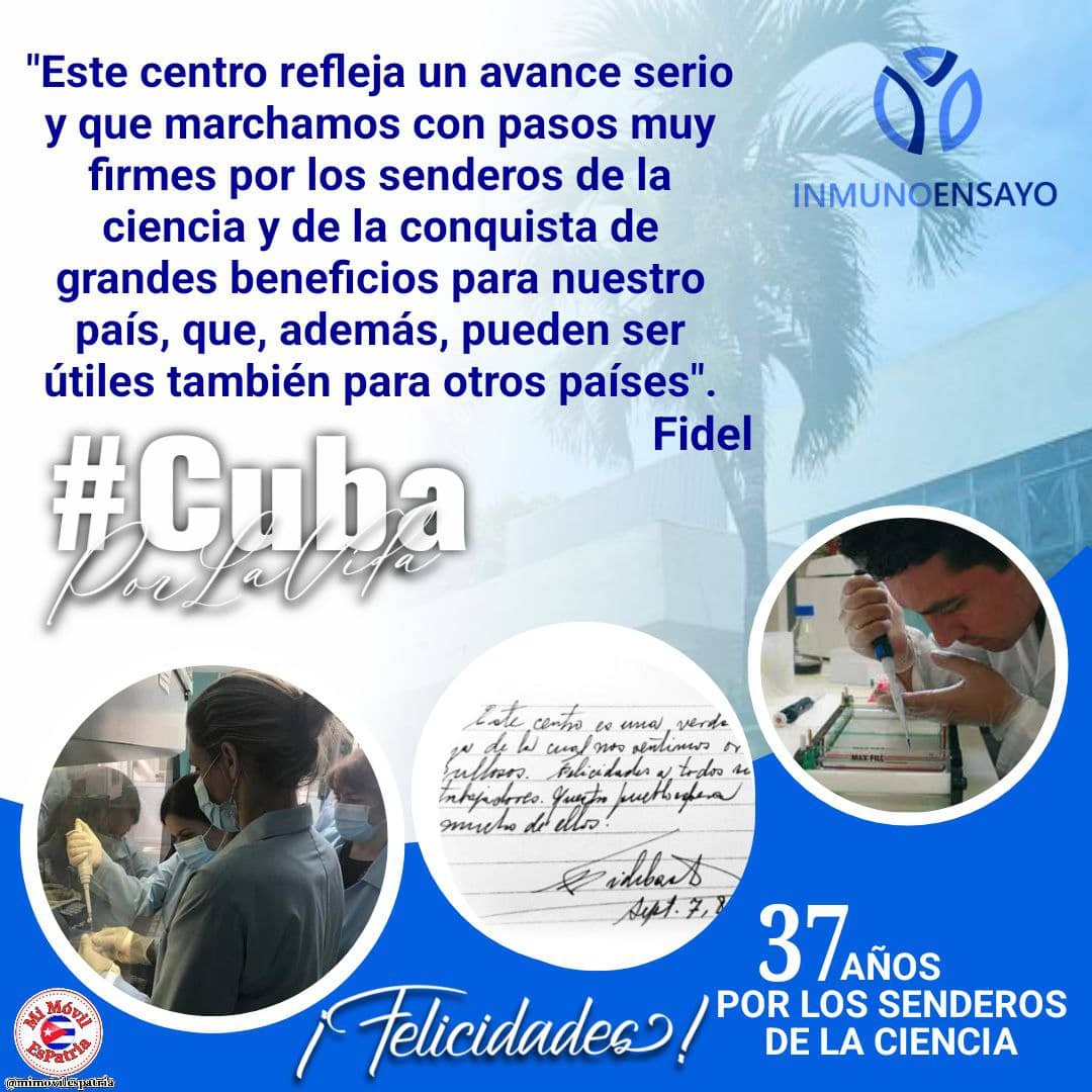 Centro de Inmunoensayo (CIE) inaugurado hace 37 años.
#CubaPorLaVida #CubaMined #PinardelRío